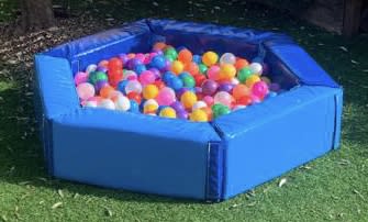 Blue/Dark Blue Ball Pool, a soft play set for hire from Epic Inflatables & Soft Play Hire