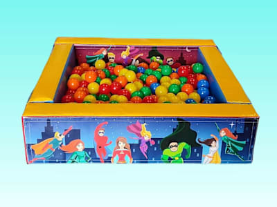 Ball Pit 4x4ft Superhero, a soft play set for hire from Have A Bounce