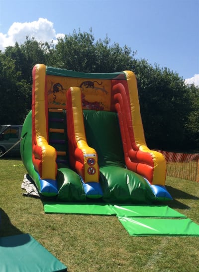 8ft Platform Jungle Slide, a inflatable slide for hire from Bouncy Castles Surrey