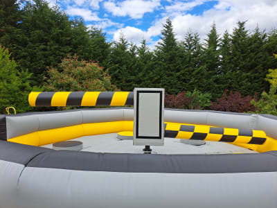 Last Man Standing Wipeout, a inflatable game for hire from Laxcorp Event Hire