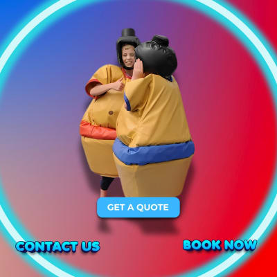 childrens sumo wrestling, a inflatable game for hire from Funday Entertainment