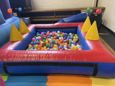 Air Juggler Ball Pool, a soft play set for hire from Epic Inflatables & Soft Play Hire