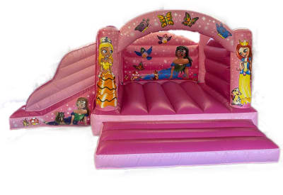 Princess Under 5's with slide, a inflatable slide for hire from Epic Inflatables & Soft Play Hire