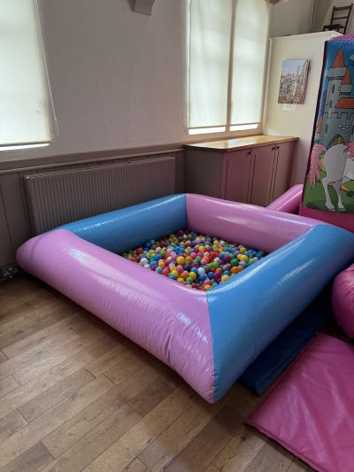 Pink & Blue Ball Pit, a soft play set for hire from Bounce N Fun