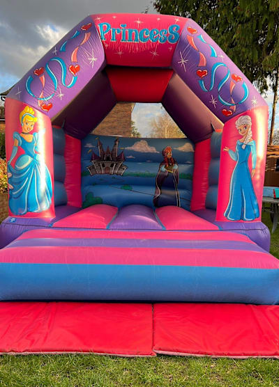 Princess Kids castle, a bouncy castle for hire from Bounce and Play Surrey & Sussex