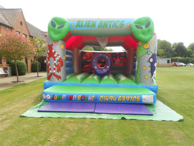 Adult Alien Antics, a adult bouncy castle for hire from Jump & Bounce