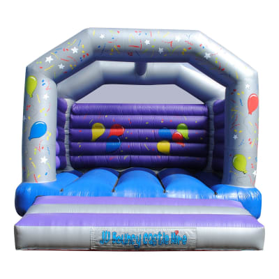 15 x 16ft Celebration Balloon Party Castle, a bouncy castle for hire from JV Bouncy Castle Hire