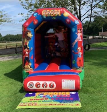 Bouncy Castle Circus themed 12ft x 8ft, a bouncy castle for hire from 1st Choice Inflatables