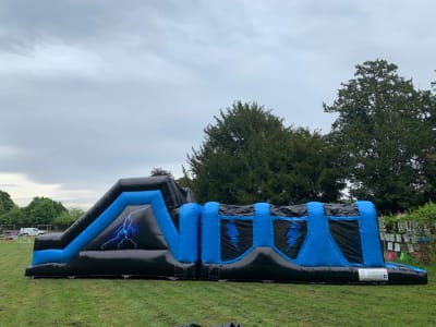 Thunder Run 2 Part Energy Obstacle Course, a assault course for hire from Alpha Bouncy Castles & Events