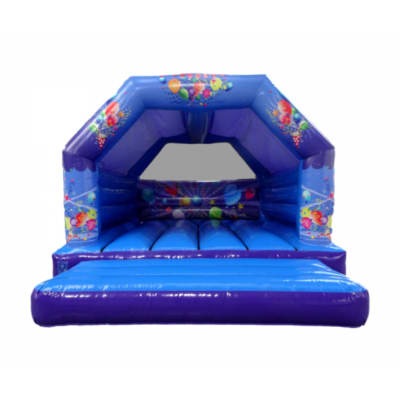 Adult Purple and Blue Party Castle, a adult bouncy castle for hire from Crockerz Castles