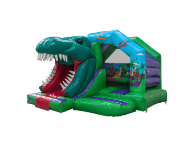 15ft x 12ft 3D Dinosaur Front Slide, a inflatable slide for hire from Bounce Mania
