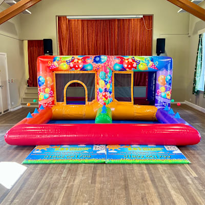 Multi Coloured Mini Play Zone, a toddler inflatable for hire from KBS Inflatable Kingdom