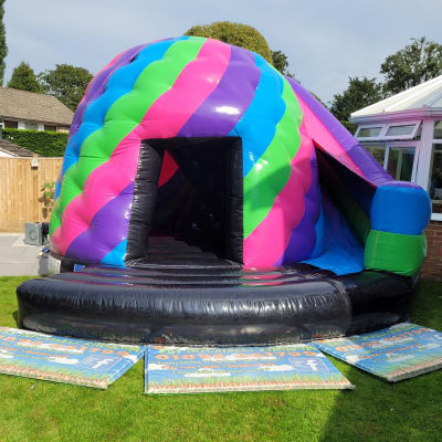 Helter Skelter Disco Dome, a disco dome for hire from KBS Inflatable Kingdom