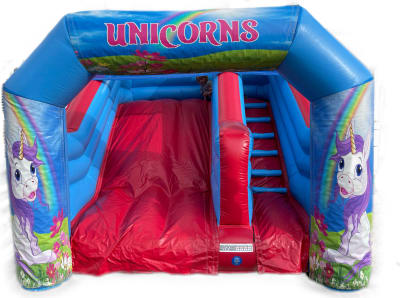 Unicorn Tots Slide, a inflatable slide for hire from Epic Inflatables & Soft Play Hire
