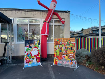 Santa sky dancer hire