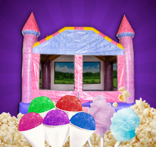 Cotton Candy Machine + 25 Servings - Bounce House Hire + Yard