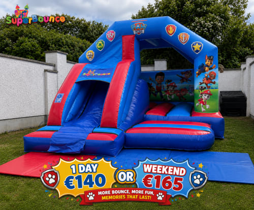 Paw Patrol Combi Bouncy Castle hire in East Meath
