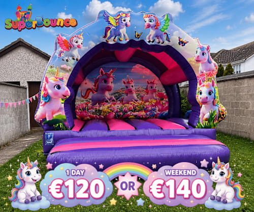 Unicorn Bouncy Castle for parties in Drogheda