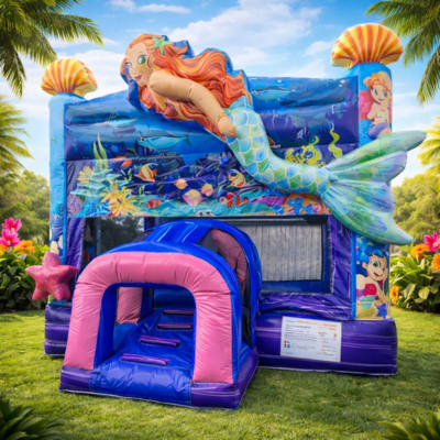 Mermaid Misting Bouncy Castle Broome
