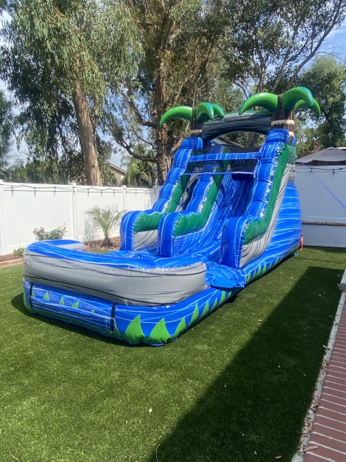 12 foot Splash Zone Mini water slide rental for an Eastvale event