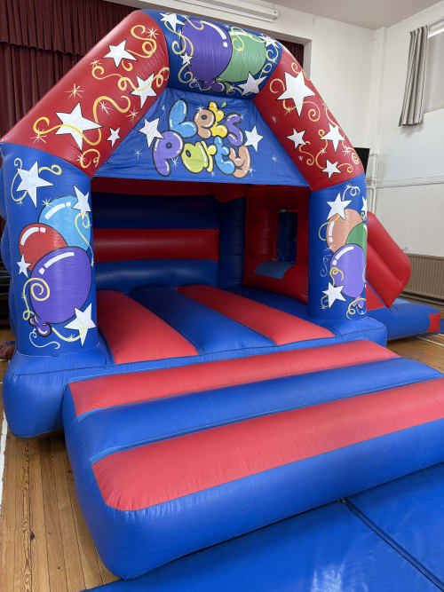 Lets Party Side Slide Castle (optional Bluetooth speaker with lights)