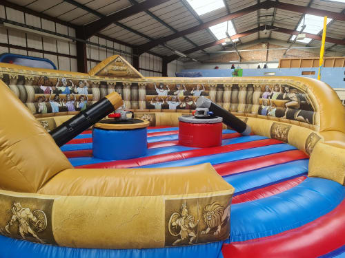 Coolest party game ever Velcro fly wall and Gladiator Duel Inflatable  Jumping Castle 