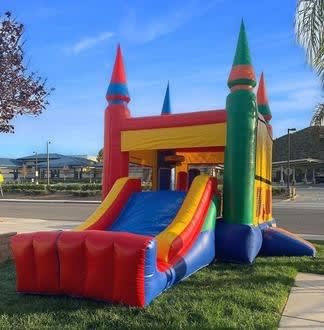 5 In 1 Multi Color Mini Combo jumper rental for a Lake Elsinore birthday or family event