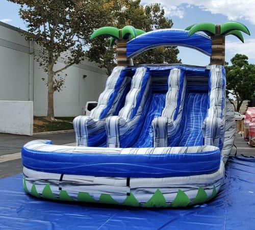13 foot Rocky Island Waterslide rental for a Rancho Cucamonga party