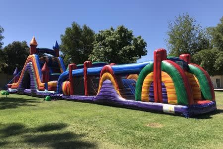 85 foot Electric Rush Obstacle Course rental for a Rancho Cucamonga school or large group event