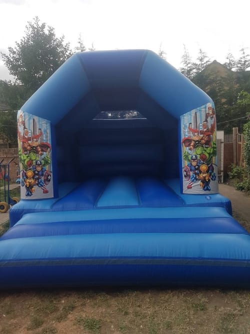 Super hero bouncy castle (cartoon) - Bouncy Castle Hire, Soft Play Hire,  Inflatable Pub Hire in Rotherham, Sheffield, Doncaster, Worksop