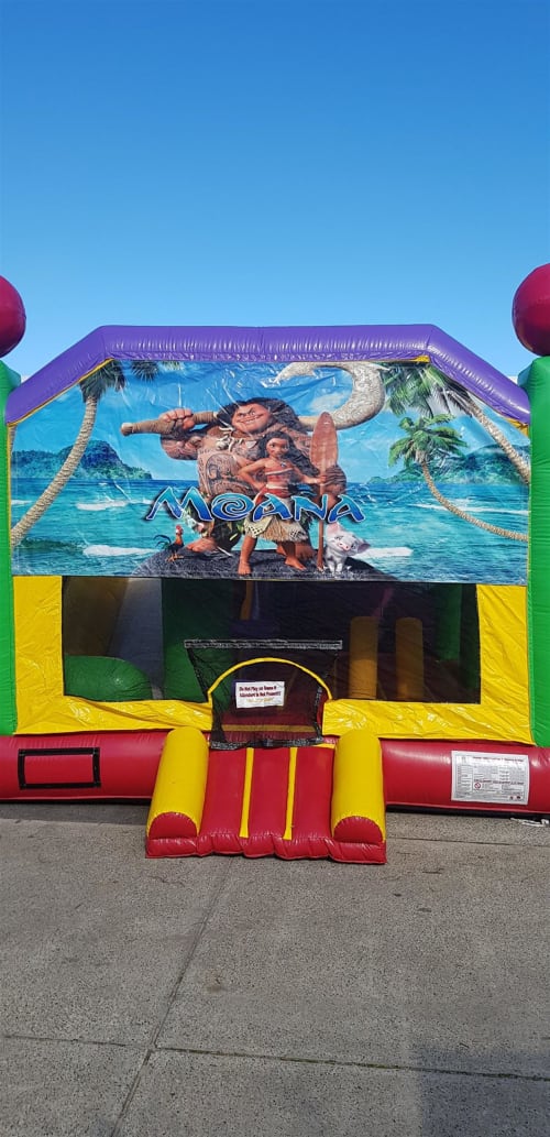 5 In 1 Moana Combo Bouncy Castle Hire In Rockingham