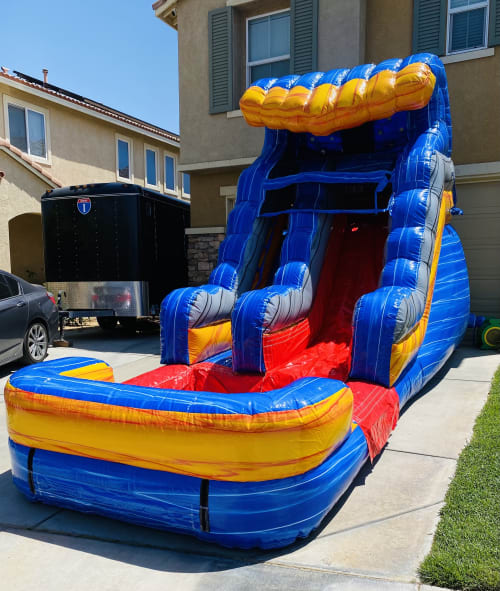 Water slide rental for a warm weather Corona California event