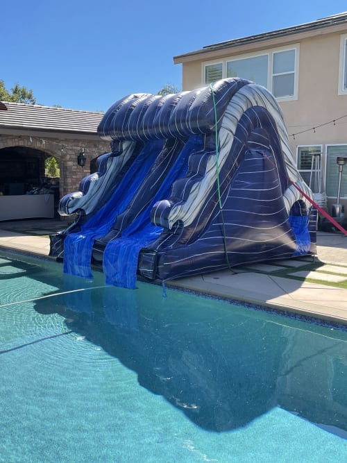 Water slide rental for a warm weather Chino California event