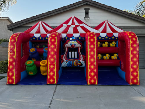 Carnival games and attractions for a Huntington Beach school church or community event