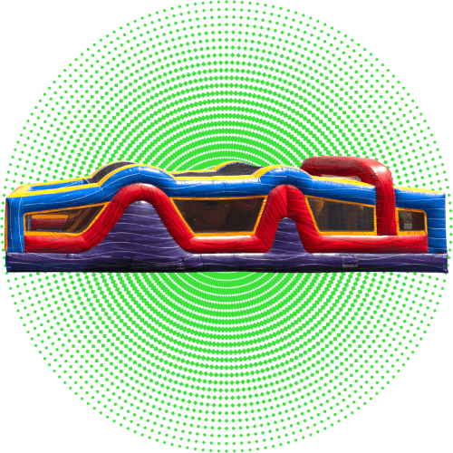 35' Marble Dual Lane Obstacle Course NEW