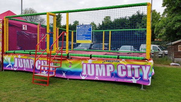 Six Bed Mobile Super Trampoline Trailer Hire 25ft X 25ft 3 Hour Hire With Attendant Bouncy Castles Funfair And Entertainment Hire In Leicester Rugby Coventry Nuneaton Hinckley Lutterworth Surrounding Areas