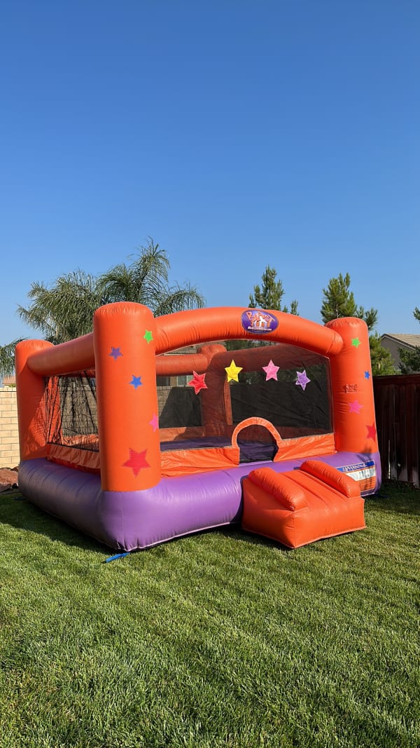 Orange and Purple Bounce House - Hire in Ca