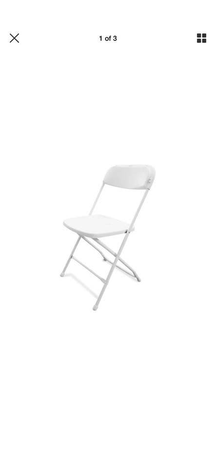 White fold away clearance chairs