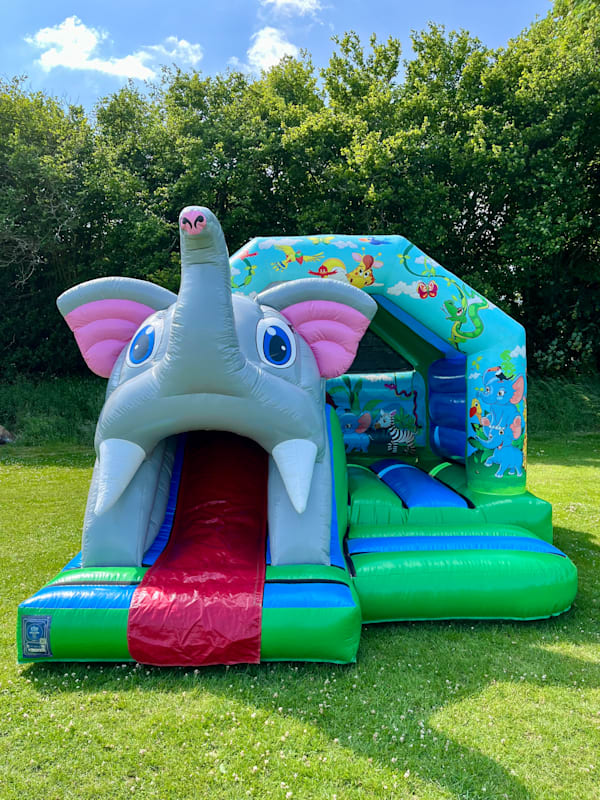 3D Elephant Jungle Combo Bouncy Castle hire in Forest Row
