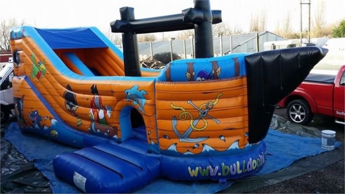 Pirate Ship Bouncy Castle and Slide Combo for hire in Buxted