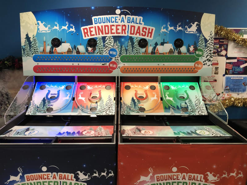 Roll a Ball Reindeer Racing hire for Christmas events in Glasgow