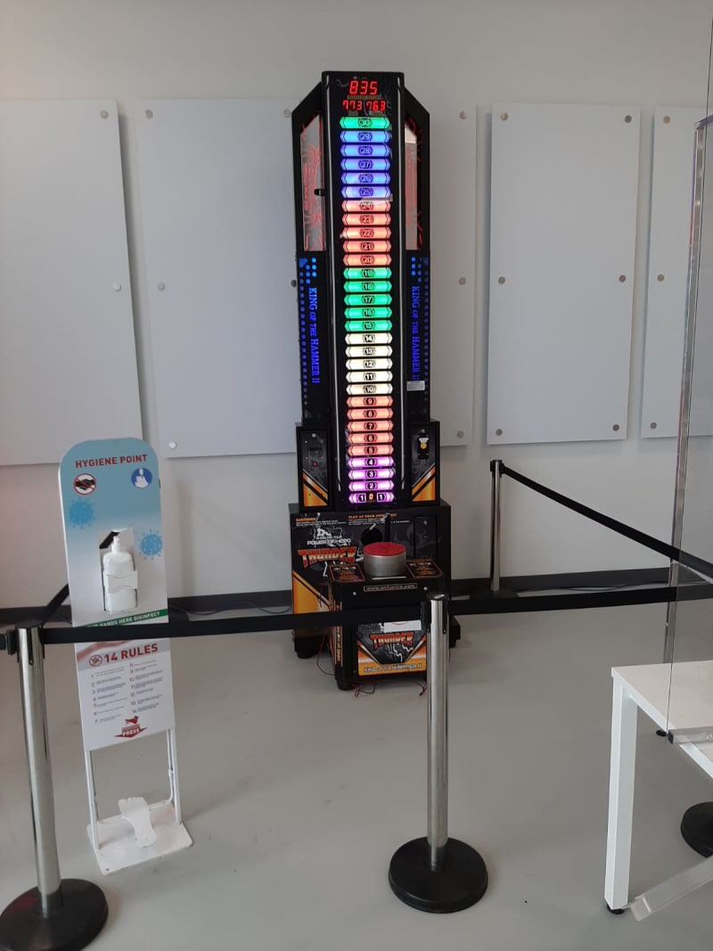Ultimate High Striker hire set up at a corporate event