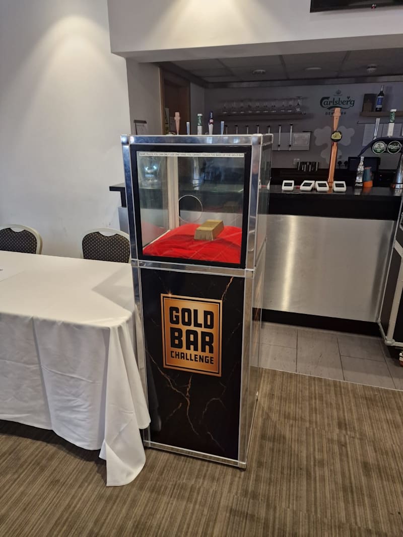 Gold Bar Challenge set up at a corporate event
