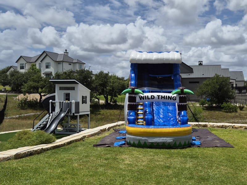 water slide on grass