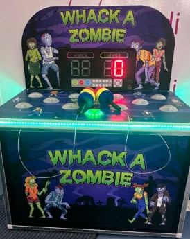 Whack a Zombie two player game hire for Halloween events in Yorkshire