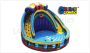 Circular Combo - Bouncer Slide Rockwall and Ball Hoop in one