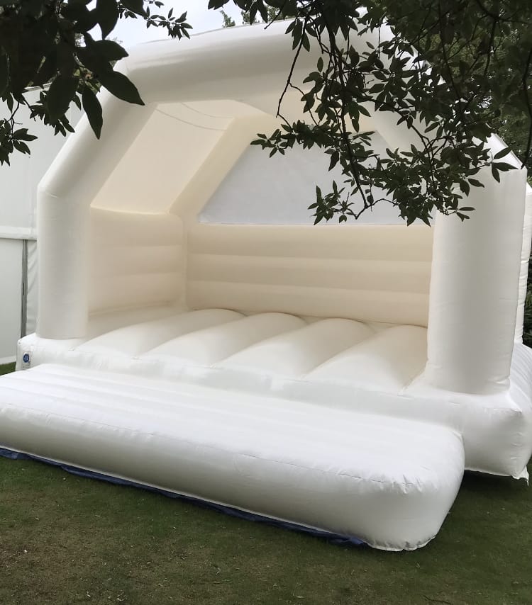 Elegant White Bouncy Castle Hire - Elevate Your Event with Bouncy Boo