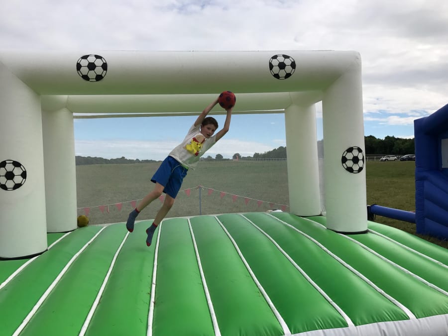 Inflatable Beat The Goal Keeper - Bouncy Castle Hire and soft play