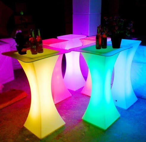 LED High Top Cocktail Table Bounce House Inflatable Hire in