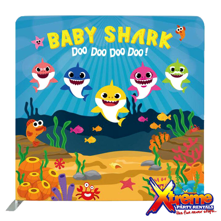 8ft x 8ft Baby Shark Backdrop - Bouncy Castle & Party Rentals in  Bridgetown, Barbados